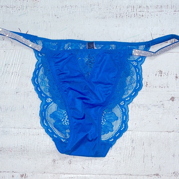 Victoria’s Secret Aqua Blue Bundle Shine Strap Brazilian Thong Bundle - Picture 6 of 7